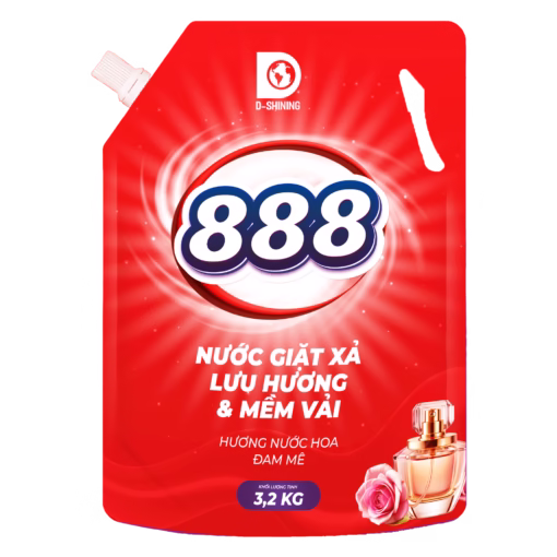 Nước Giặt Xả 888 Hương Nước Hoa Đam Mê Túi