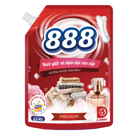 Nước Giặt Xả 888 Premium Hương Nước Hoa Bali Túi