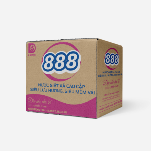 Nước Giặt Xả 888 Hương Phấn Thơm - Dịu nhẹ cho bé - Hình ảnh 2