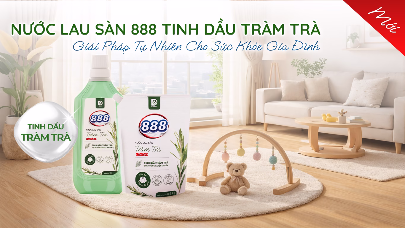 Nước Lau Sàn 888 Tinh Dầu Tràm Trà Mới: Giải Pháp Tự Nhiên Cho Sức Khỏe Gia Đình