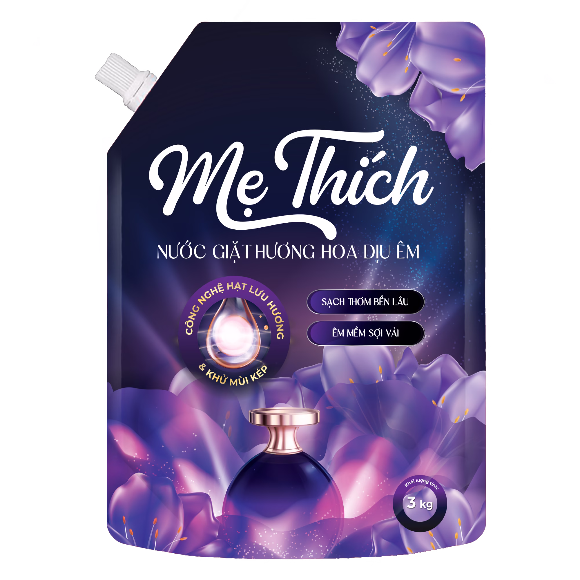 Nước giặt Mẹ Thích hương Hoa Dịu Êm 3kg